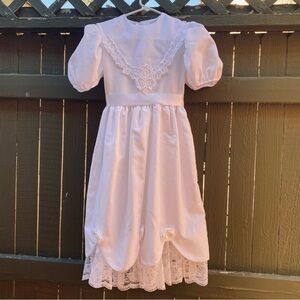 Vintage Elegant Lace Dress First Holy Communion Flower Girl